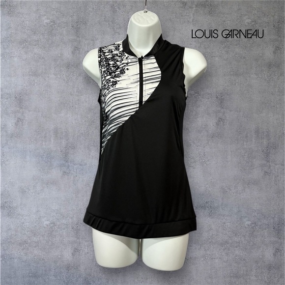 Louis Garneau, Sleeveless Cycling Jersey, Small, Black & White 🚲 - Picture 1 of 10